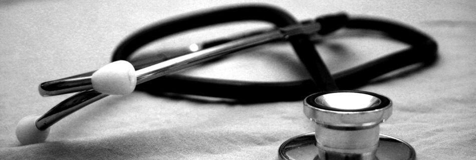 black and gray stethoscope