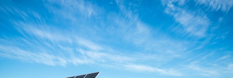 solar panel under blue sky